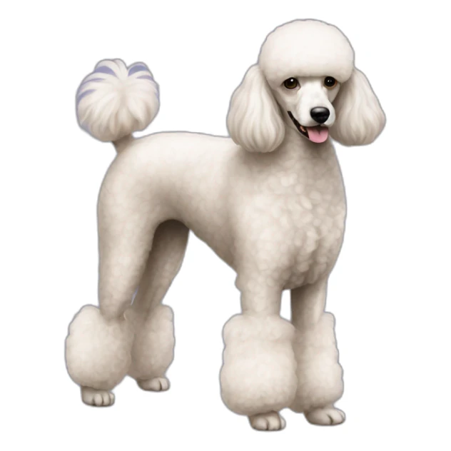 Dog poodle standart full-height sticker