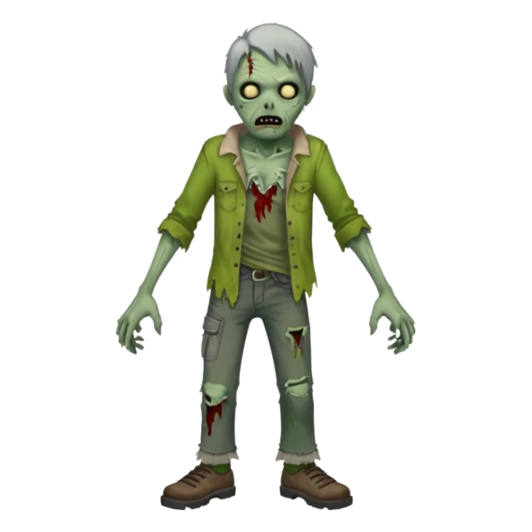 Create an emoji of  a scary Zombie full bodied sticker