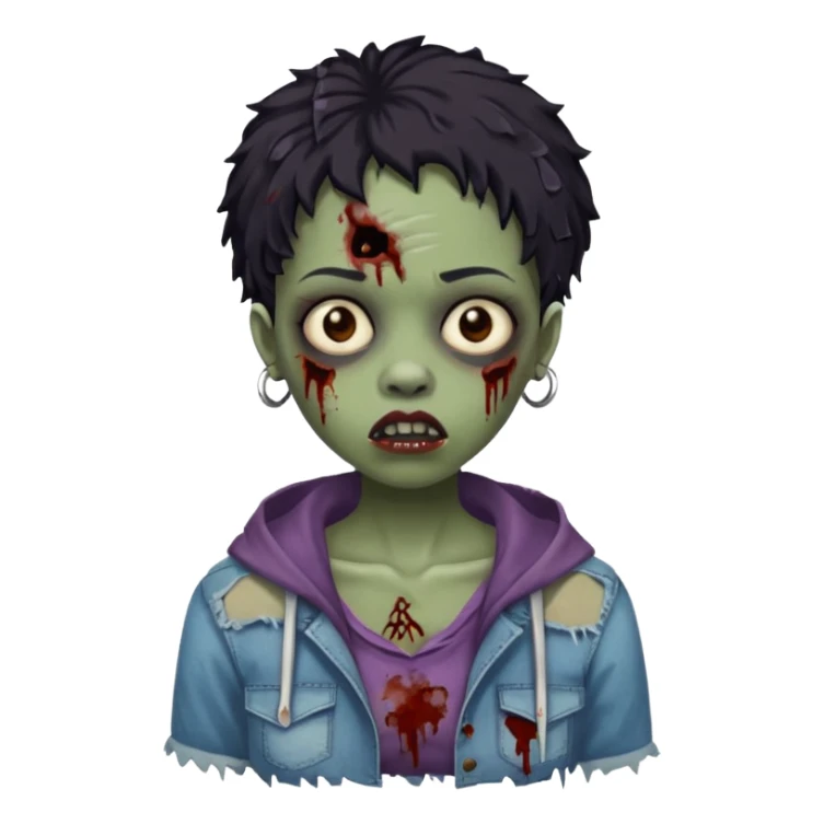 Black girl zombi sticker