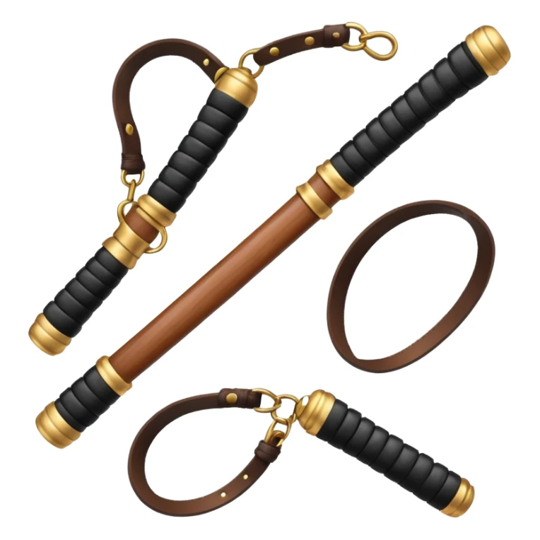 martial arts belt and nunchucks sticker