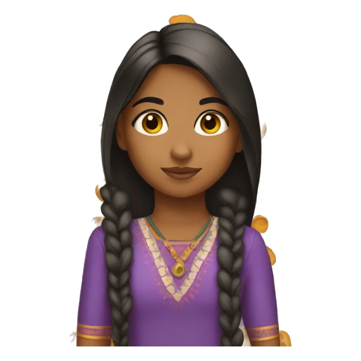 an indian american girl sticker