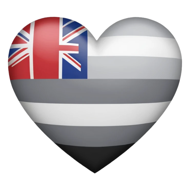 heart with graysexual pride flag colors sticker