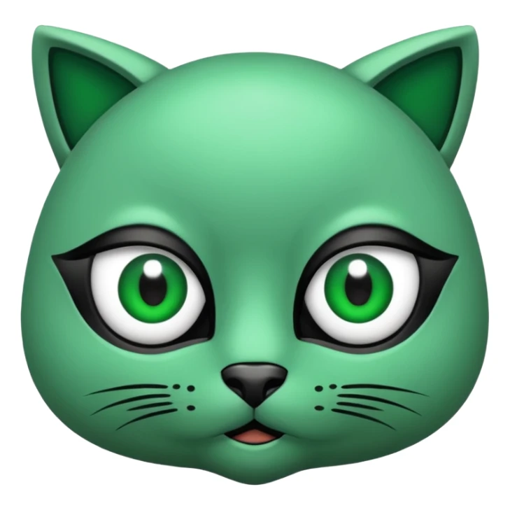 Gata con ojos verdes y negro sticker