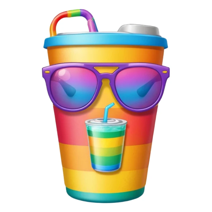 drink holders with sunglasses tattoto gay sticker