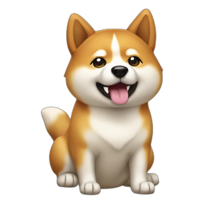 Shiba inu pooping sticker