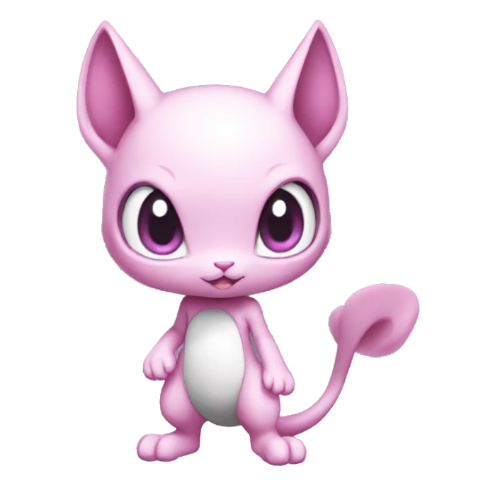 Pink Chibi Anthro Mewtwo-Pokémon full body sticker