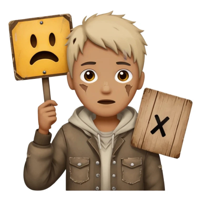 homeless job icon person not recognisiable sticker