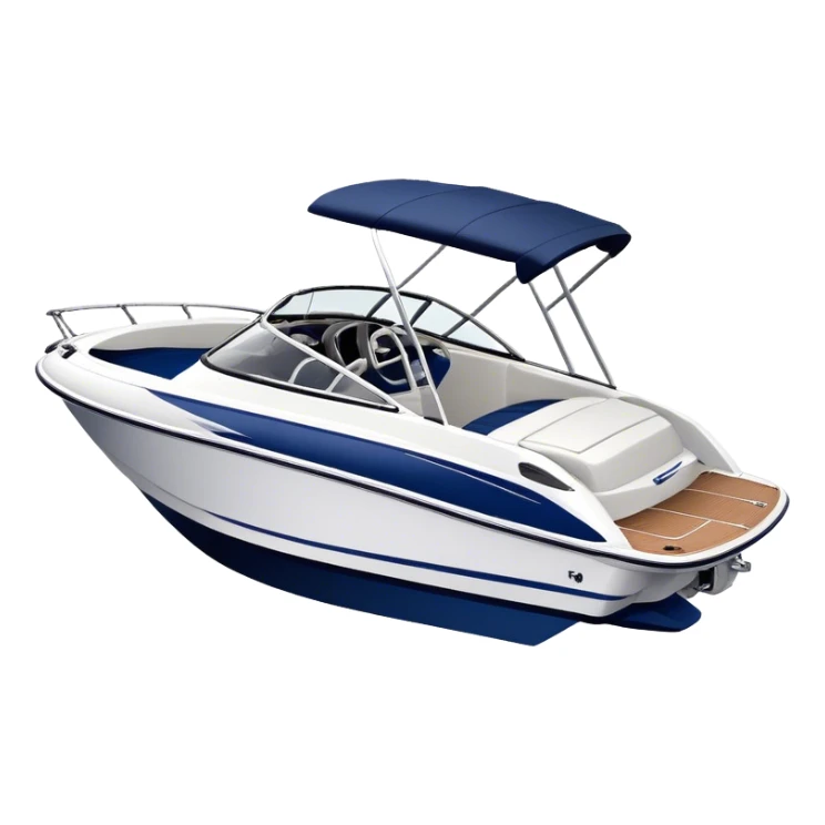 Speedboat - Bayliner 185 Bowrider (Model Year: 2020) (Iconic colour: White with navy blue accents) sticker
