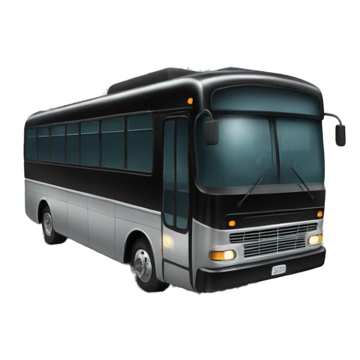 Very shiny black bus sad real  sticker