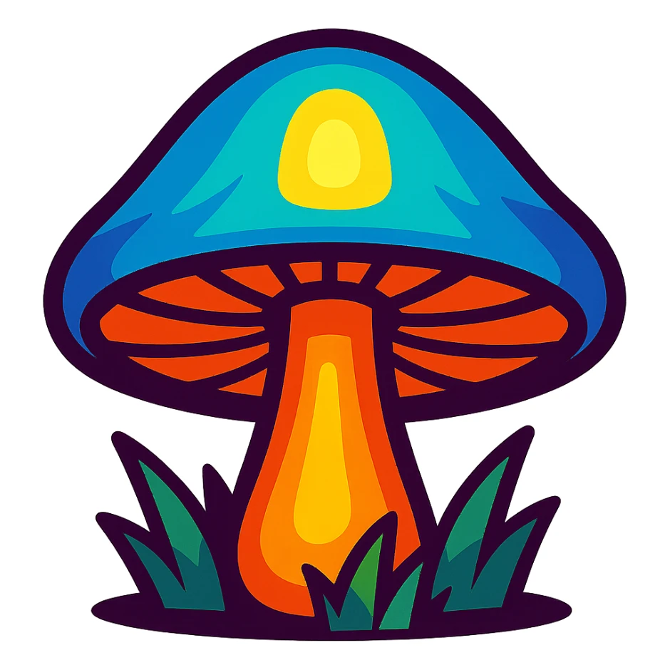 glowing mushroom sticker