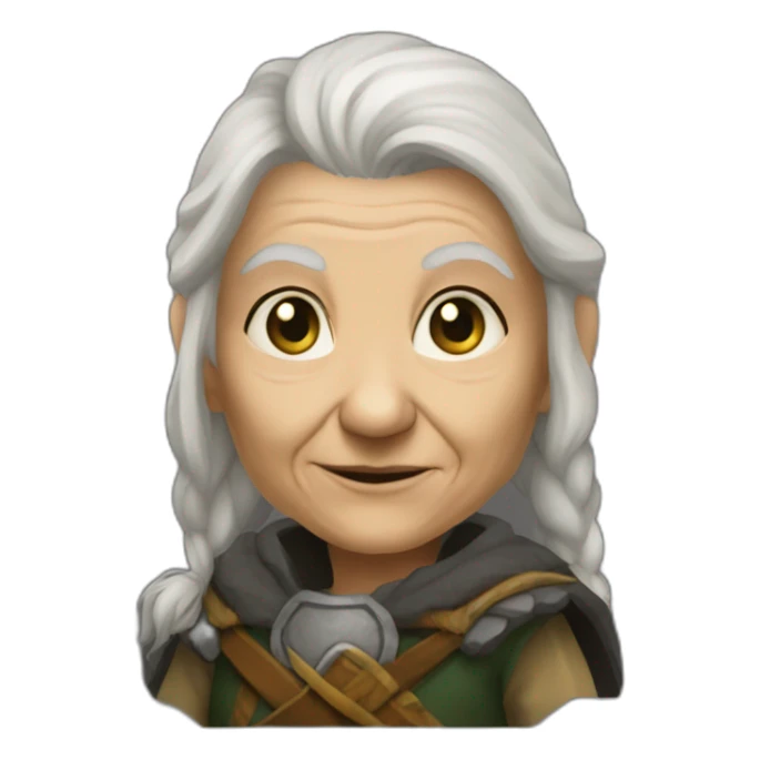 Old woman hill dwarf cleric faction agent sticker