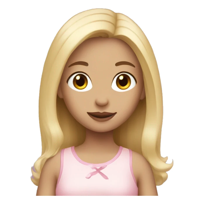 girl  with blond hair and bunny sticker