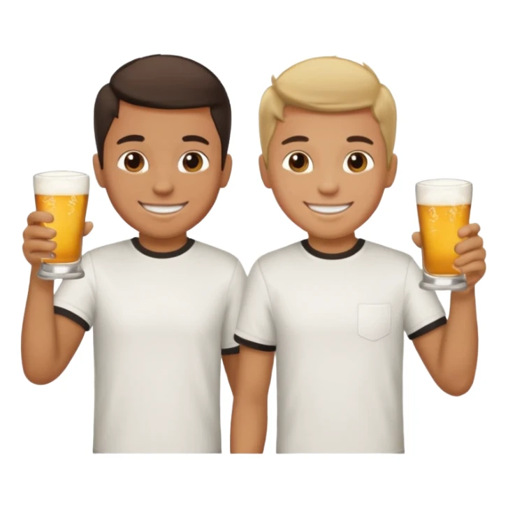 2 Boys cheers drinks sticker
