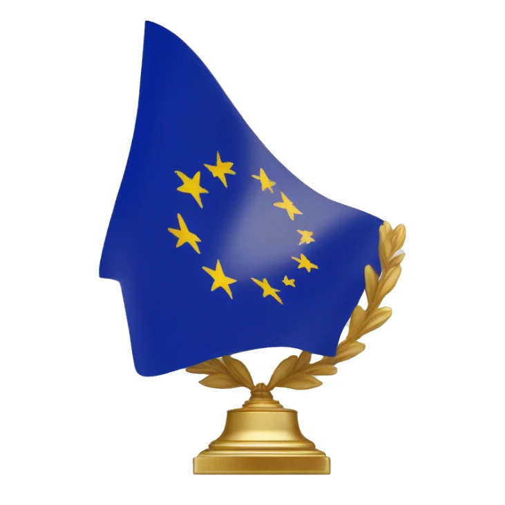 european-union-flag on trophee circle sticker