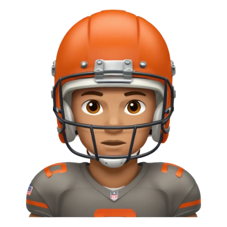 American Football player straight arm sticker