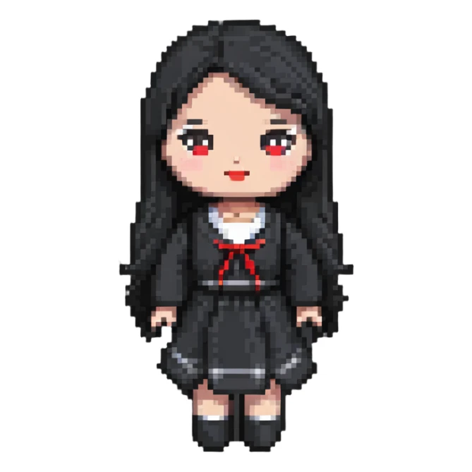 Asian woman doll sticker