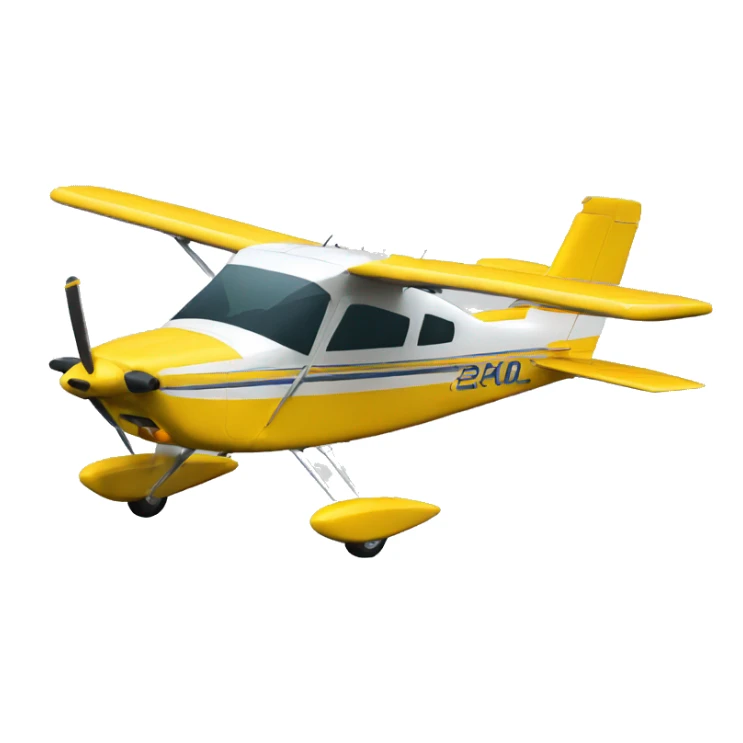 Real airplane cessna modelo 182 yellow to rate sticker