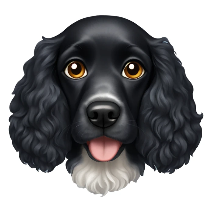 Black cocker spaniel dog with Heterochromia sticker