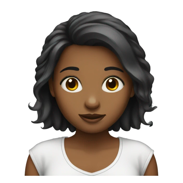 Girl Whit Hair black sticker