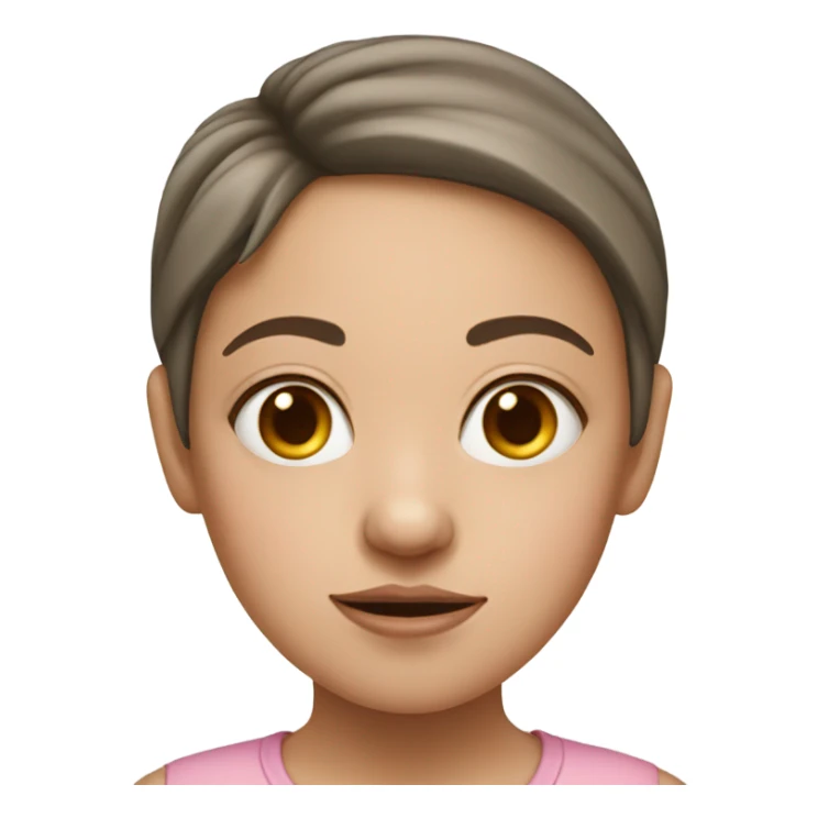 White human girl with pig ears and nose sticker