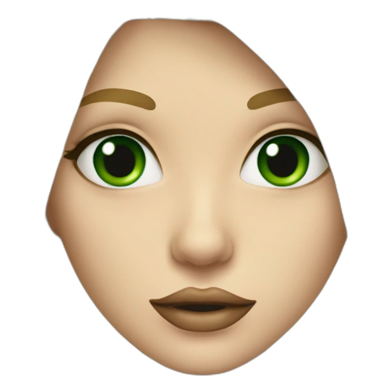 Blond girl with green eyes and big lips sticker
