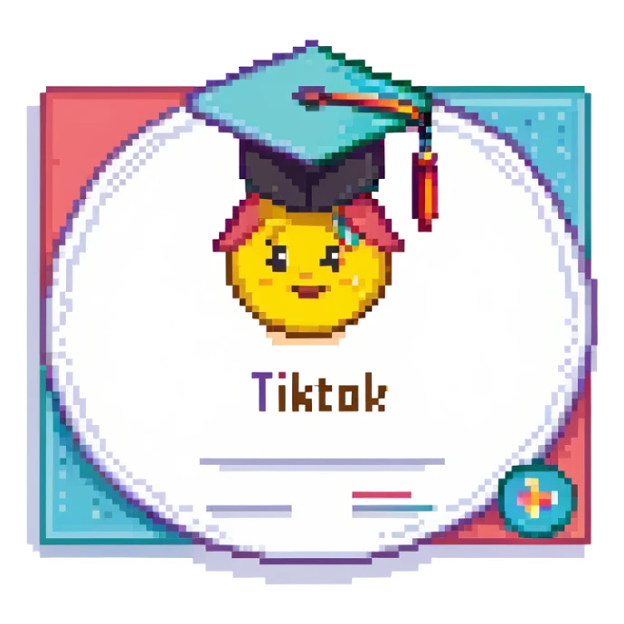 TikTok certification meme emoji, playful and humorous, inspired by popular TikTok memes sticker