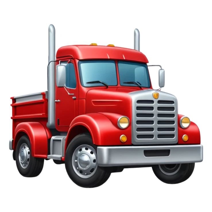 A red truck with a TIR emblem sticker