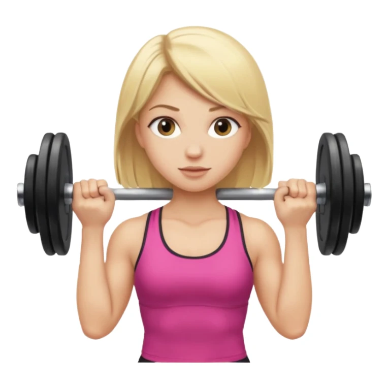 gym chica rubia pesas sticker