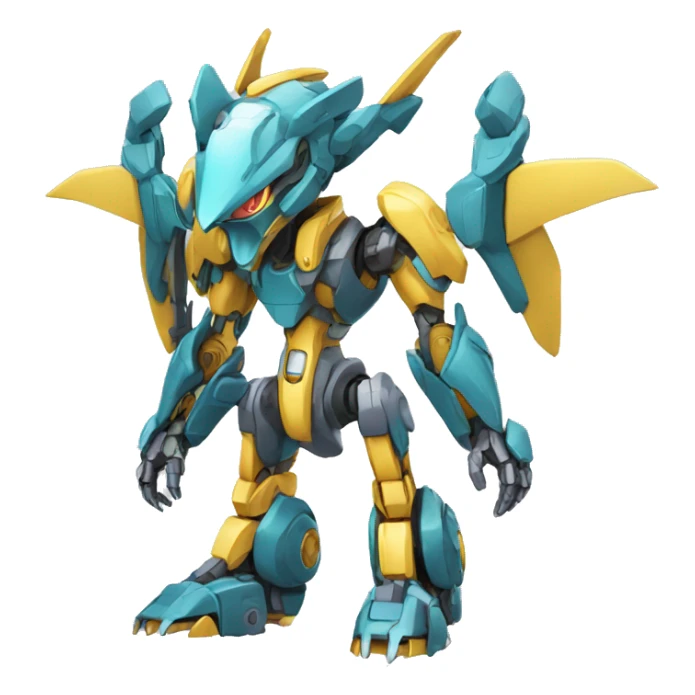 Futuristic Mechanical Pokémon-Medabot-Dragon full body sticker