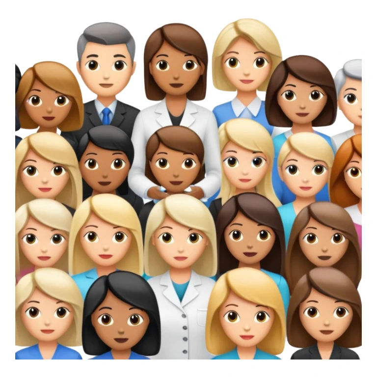 hair salon seminar with presenter and audience sticker