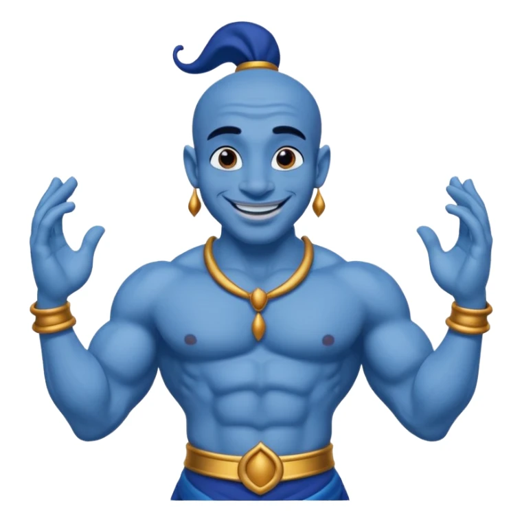 The genie from the cartoon Aladdin
 sticker