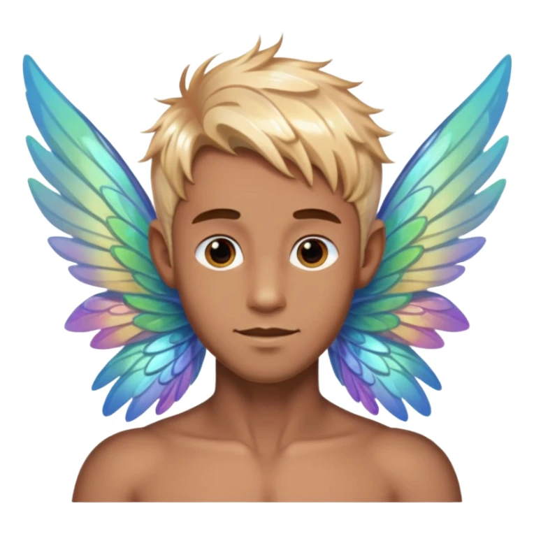 male fairy wings sticker