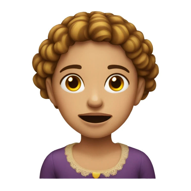 Spanish girl with pain in her jaw sticker