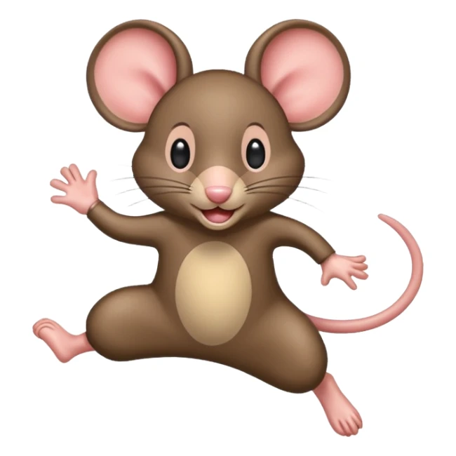 une souris qui fait un saut en longueur sticker
