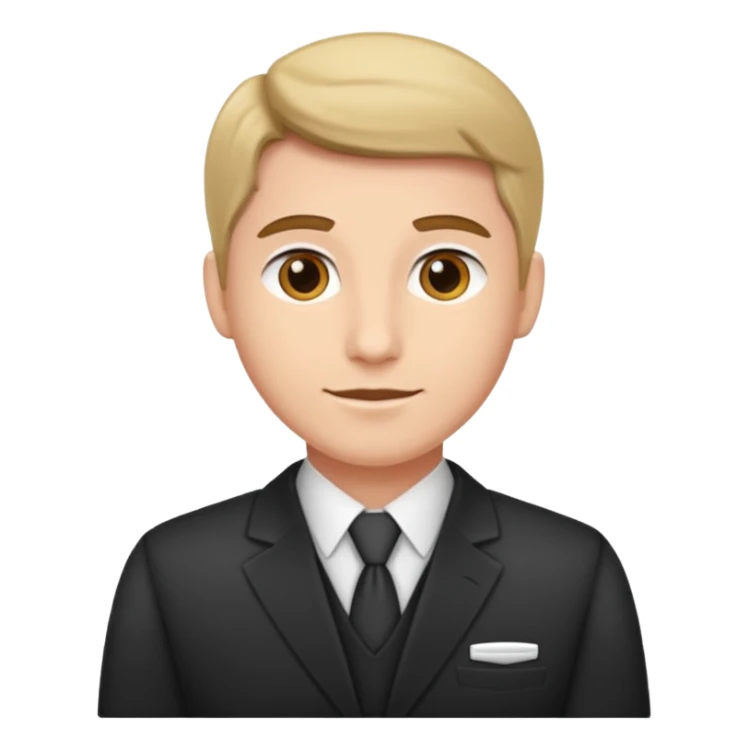 Je veux un réceptionniste d"hotel élégant masculin sticker