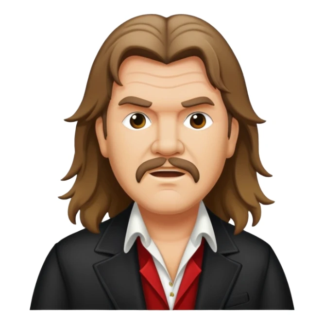 meatloaf singer long hair sticker