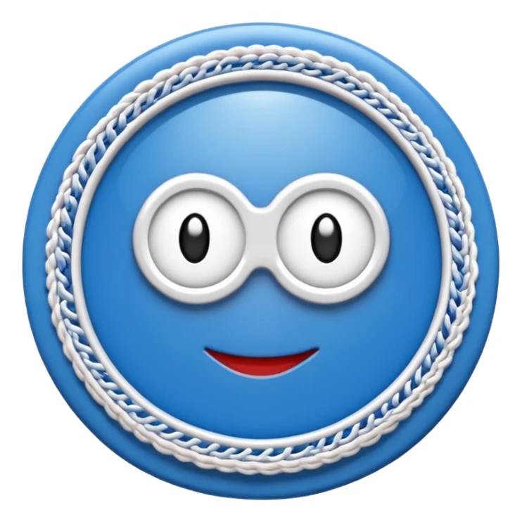 badge bleu avec un juste a l'intérieur comme le badge whatsapp sticker