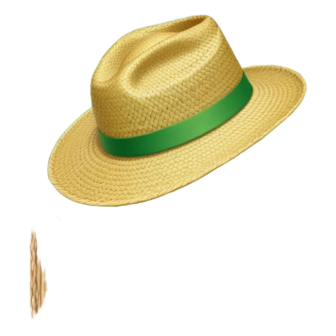 Cinematic Realistic image of a traditional rice farmer's hat, crafted from woven natural fibers with delicate texture details, set against a lush backdrop of vibrant green rice paddies under gentle, early morning light that evokes rural tradition. sticker