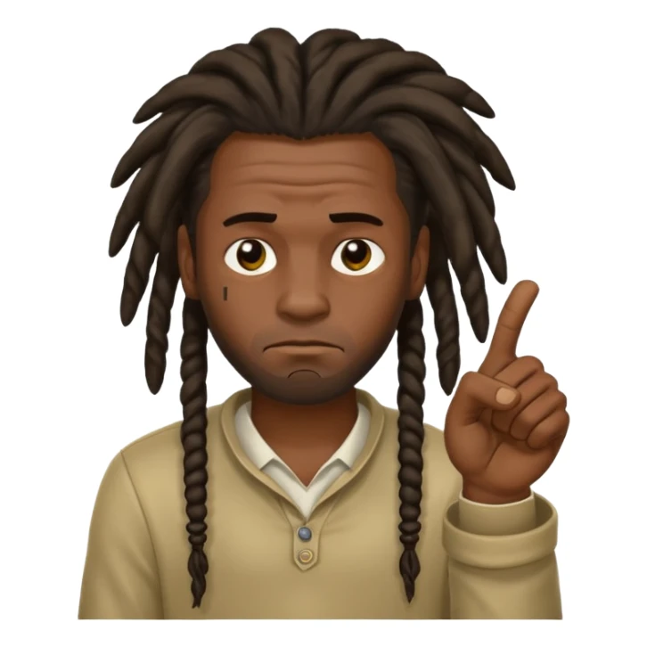 Thumbs down black skinned guys with dreads with his thumbs pointing down sticker