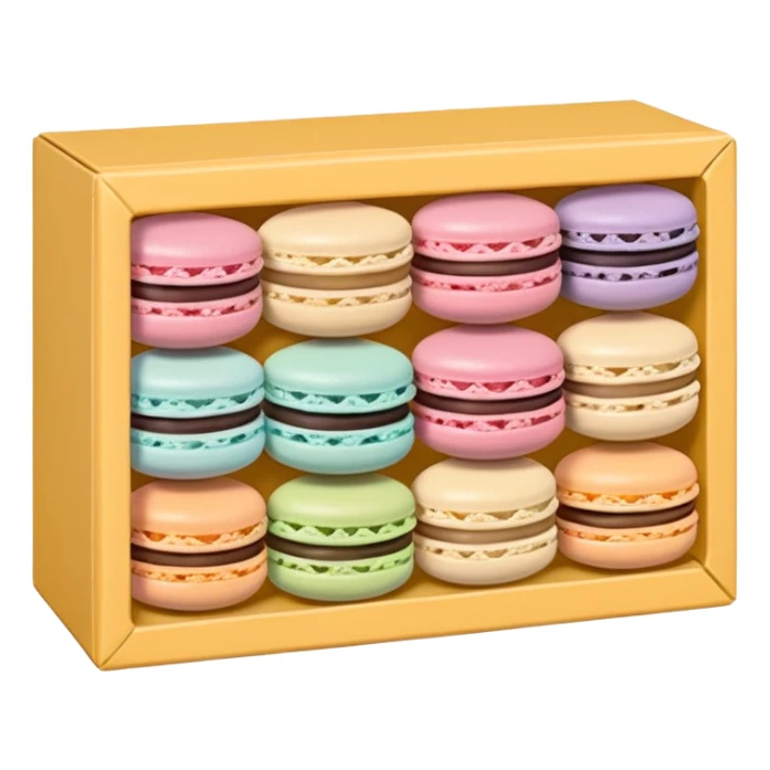 a box of single line of macaron



















 sticker