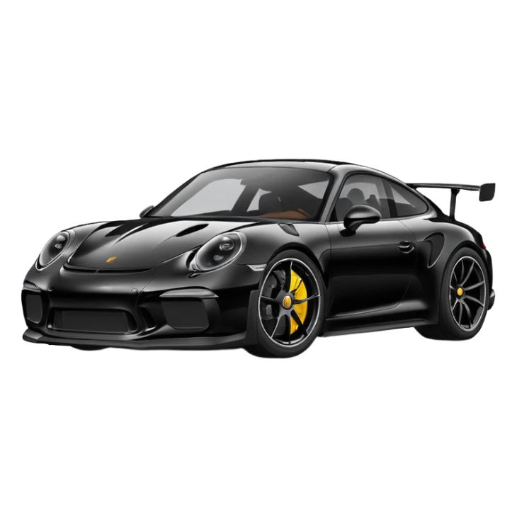 black porsche gt3, black rims sticker