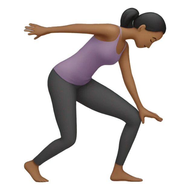 Woman bending down with legs straight sticker