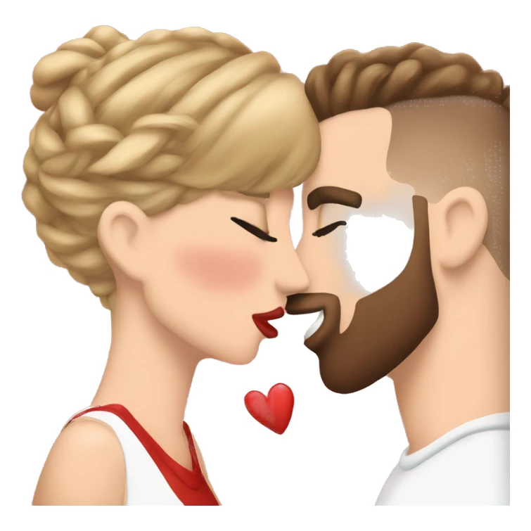 Taylor, Swift and Travis Kelce, kissing sticker