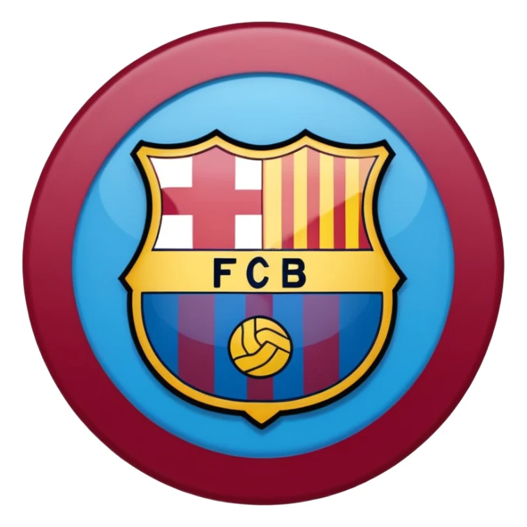 Emoji of fc Barcelona logo sticker
