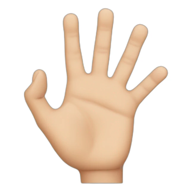 Palm of one hand open except for the middle finger, which is extended outwards sticker