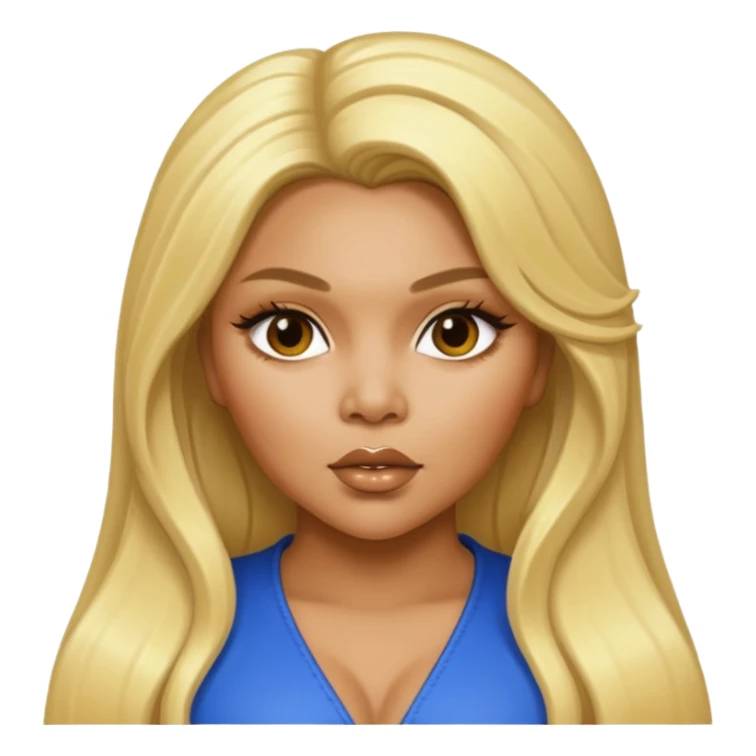 Lil Kim with long blonde hair sticker
