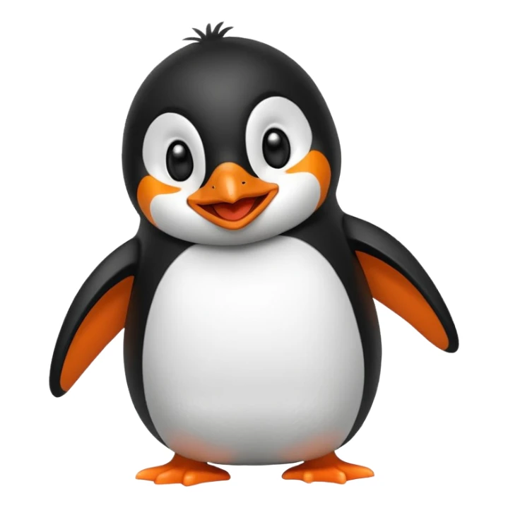 Laughing penguin sticker