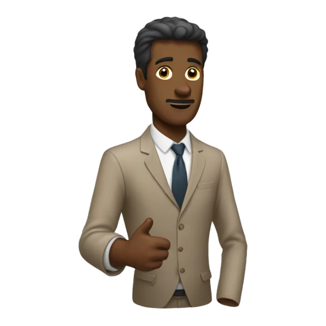 homme qui leve la main sticker