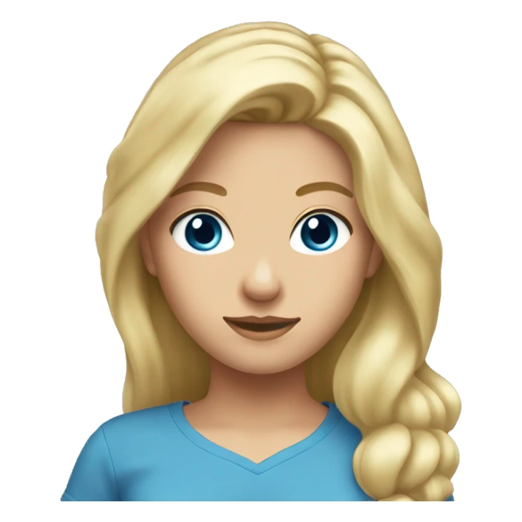 Caucasian female blonde hair blue eyes with Texas shirt  sticker