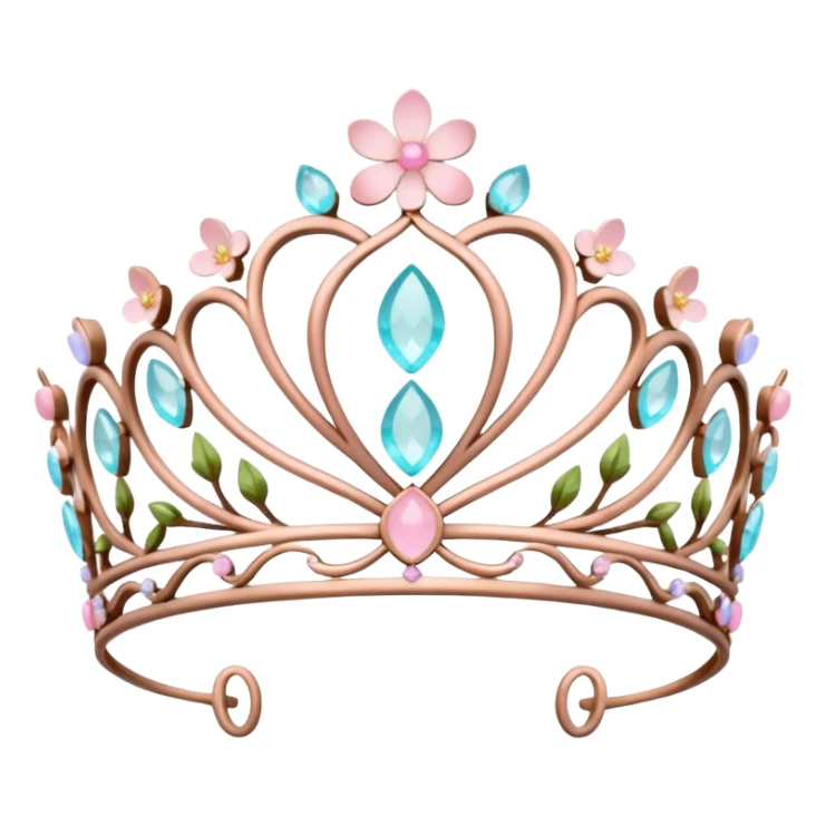 Cute beautiful pastel Sakura tiara  sticker